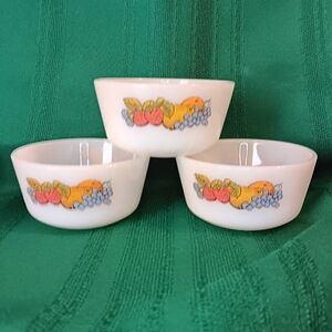 Vintage Fire King Anchor Hocking Set of 3 Ramekin Cups